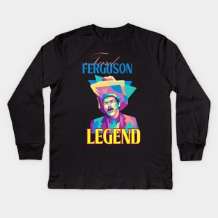 Turd Ferguson popart Kids Long Sleeve T-Shirt